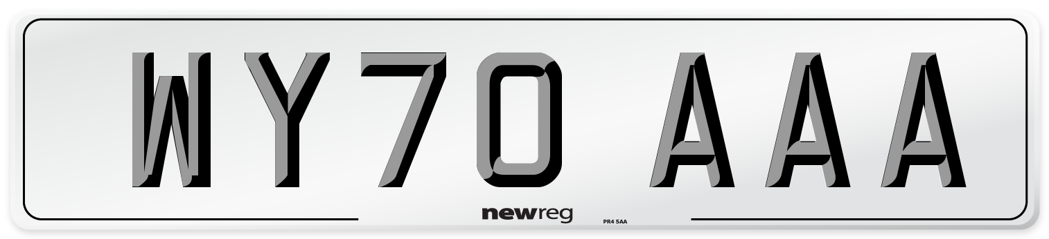WY70 AAA Number Plate from New Reg